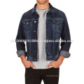 mezclilla para hombre y mujer frente cremallera jeans chaqueta estilo moda club oem desgaste